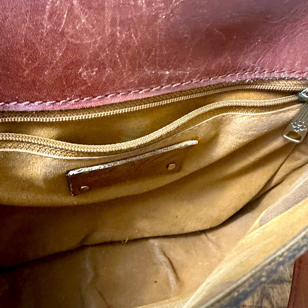 Patricia Nash Veneto Hand Tooled Leather Saddle Crossbody Purse w Terresa Wallet - Picture 6 of 8